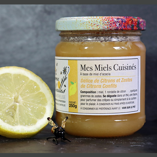 Délice de citron confit et zeste de citron confit