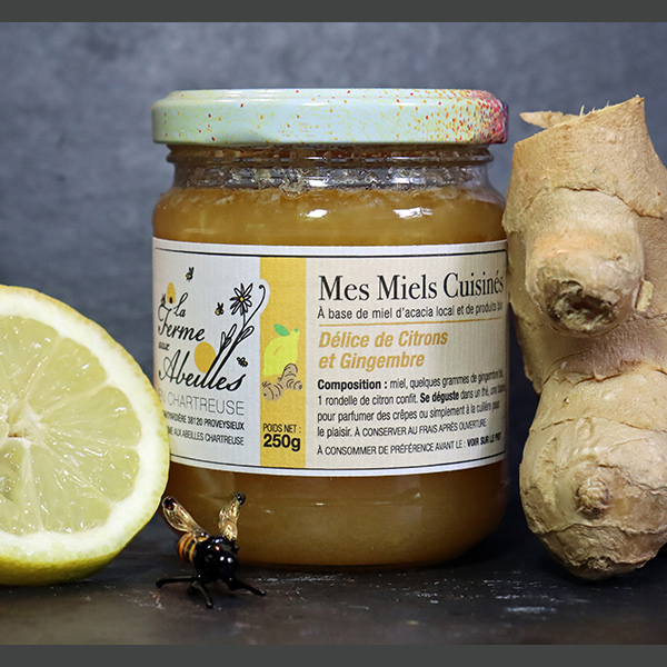 Délice de citron confit et gingembre.
